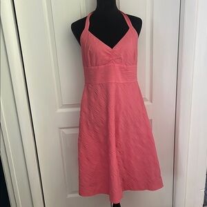 J. Crew Pink Halter Midi Dress